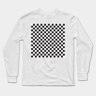 Black and white checkered pattern Long Sleeve T-Shirt